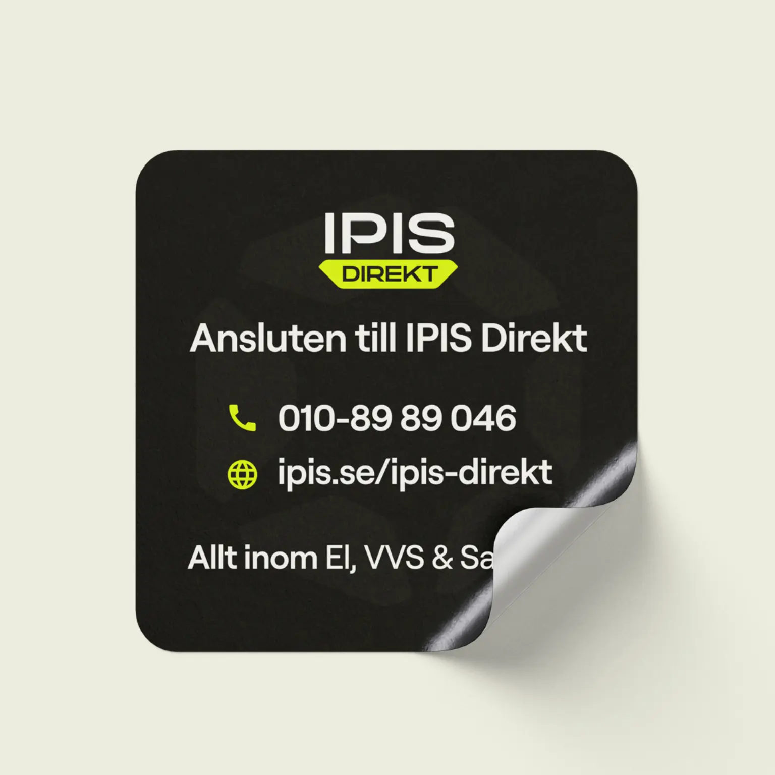 Ipis direkt klistermarke